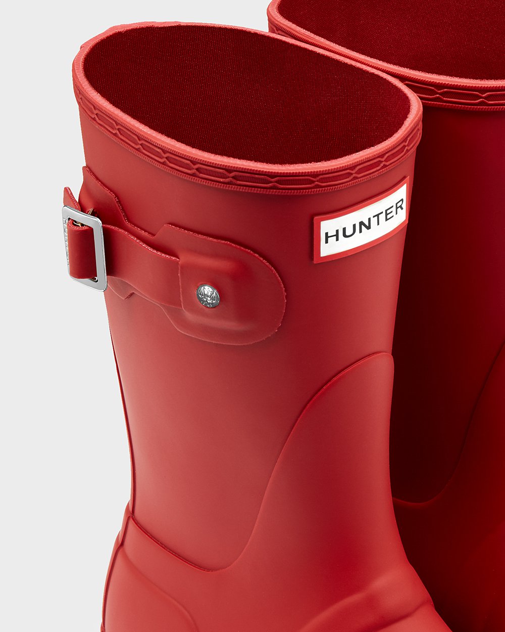 Hunter Original Short Rain Boots - Clearance Womens Red - QWVSMA167